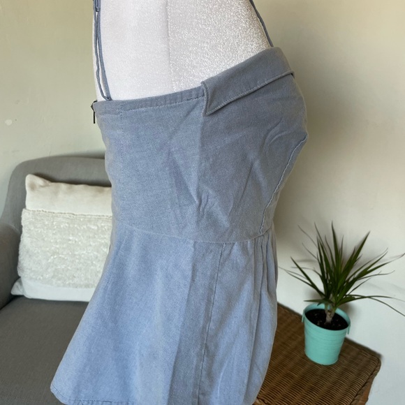 Anthropologie Odille Light Blue Strapless Top - Picture 5 of 6